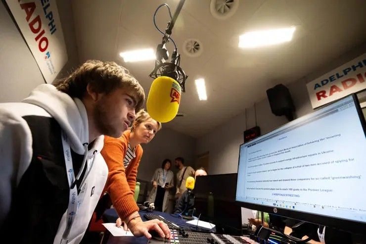 Image of student on media trip Image of student on media trip