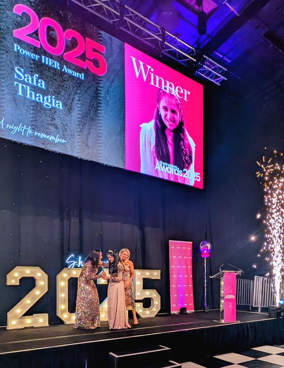 Image of student receiving award Image of student receiving award