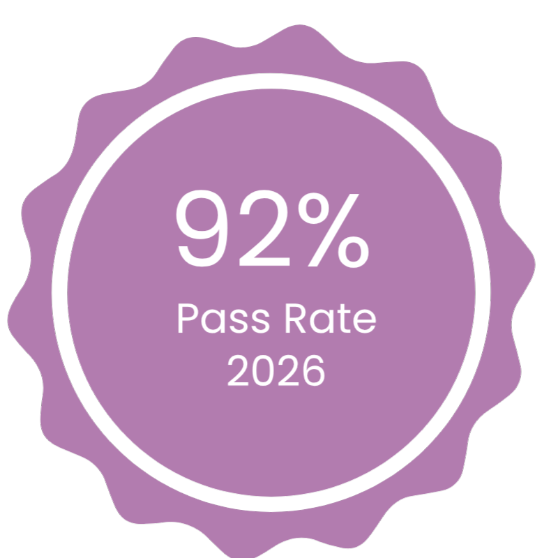 Graphic showing 92% pass rate 2026 Graphic showing 92% pass rate 2026