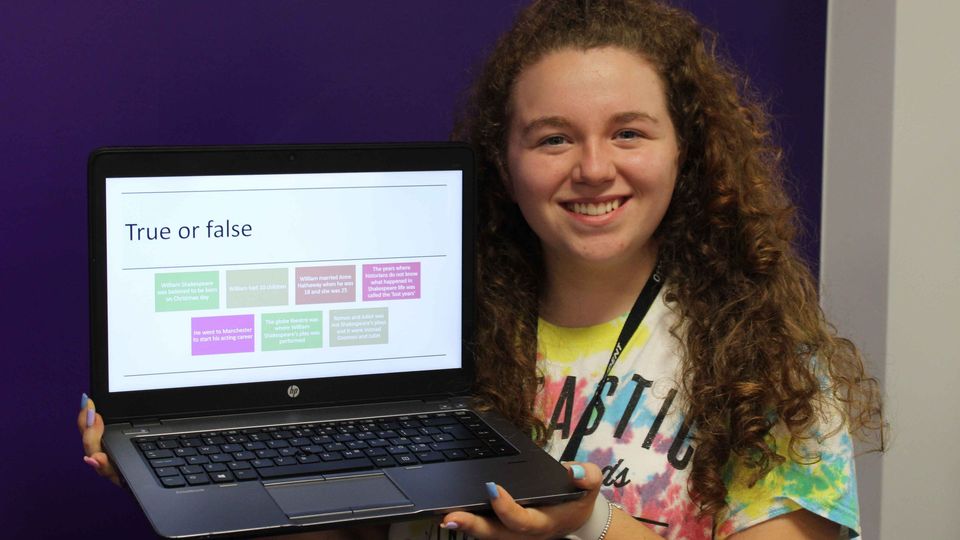 Student with laptop