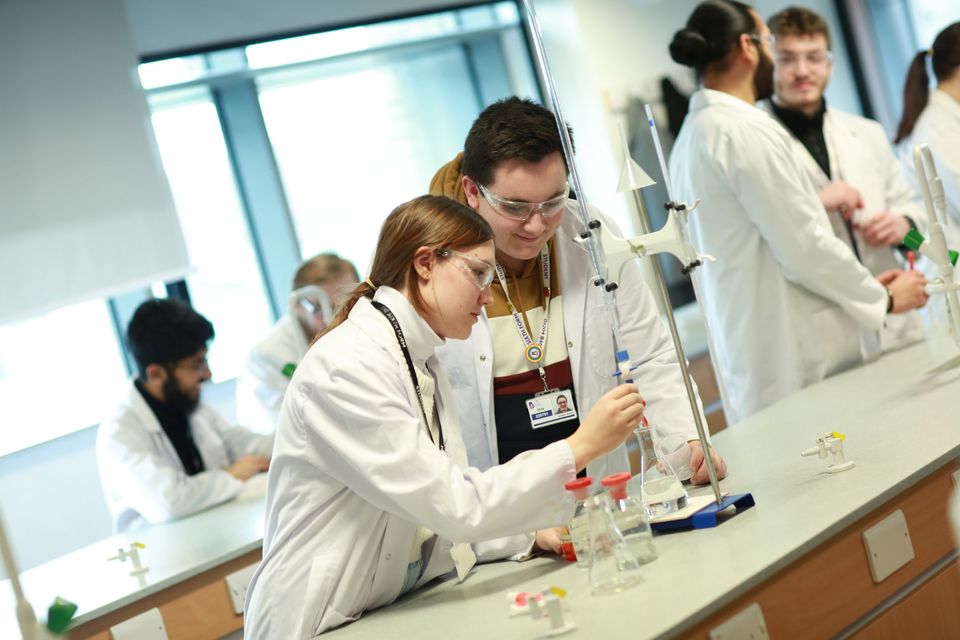 Image of students in science lab