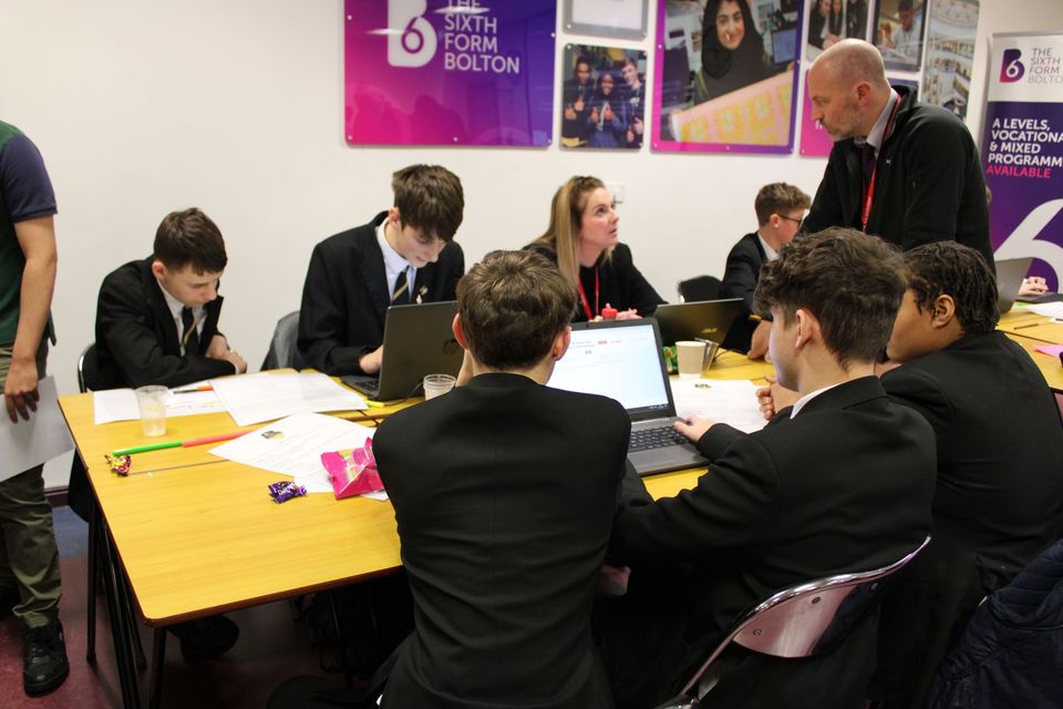 Students conducting group work