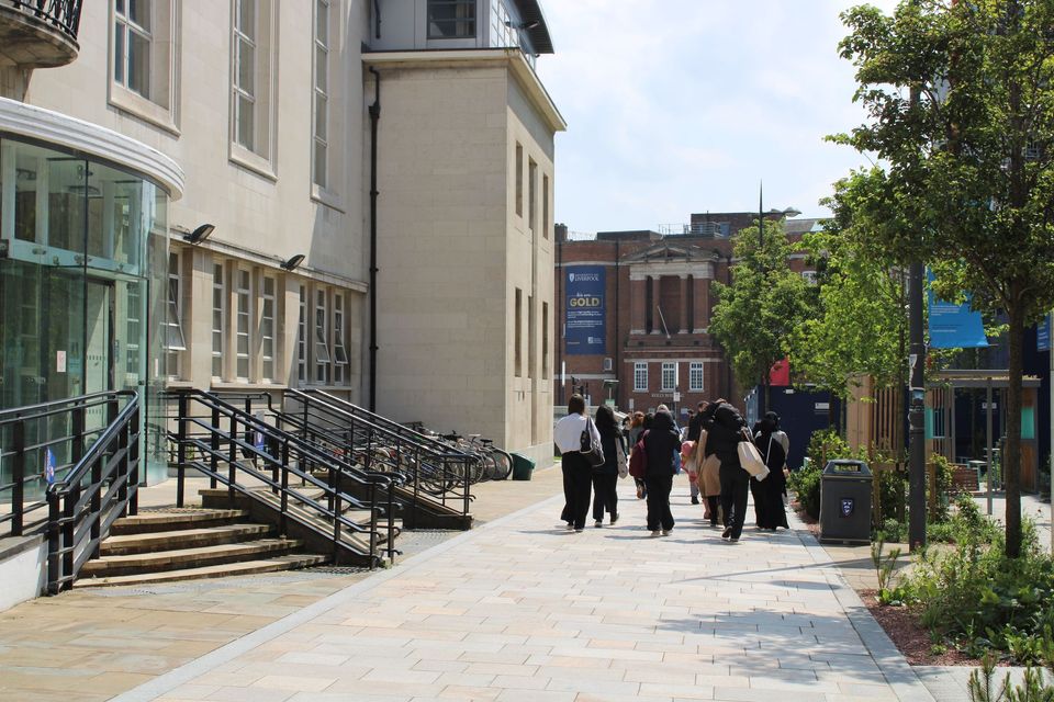 Image of students on campus tour