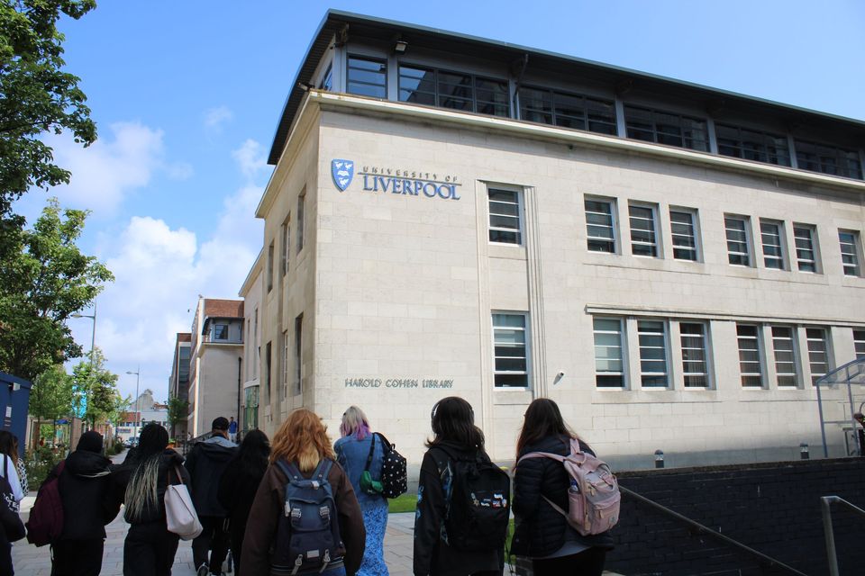 Image of students on campus tour